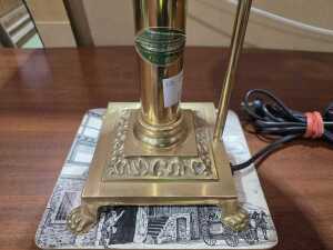Brass 'Orient Express' Paris-Istanbul table lamp - 5