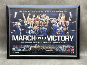 Melbourne Victory 2015 A-League Champions limited edition poster
