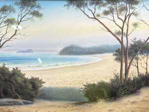 Artist unknown, Broken Bay. Pastel drawing on paper - 2