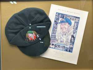 The Grand Bradman Dinner, in honour of Don Bradman's 90th birthday, 27 August 1998, souvenir program and cap. - 2