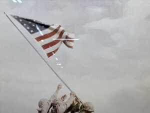 After Joe Rosenthal, Raising the Flag on Iwo Jima. Framed reproduction print on paper - 3