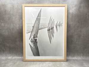 After Alfred Eisenstaedt, Sur le Canal de Suez 1935. Framed reproduction print on paper