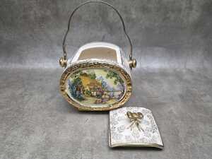 Sadler porcelain teapot and biscuit barrel - 5