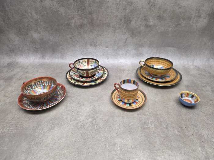 A group of Japanese porcelain including Kutani