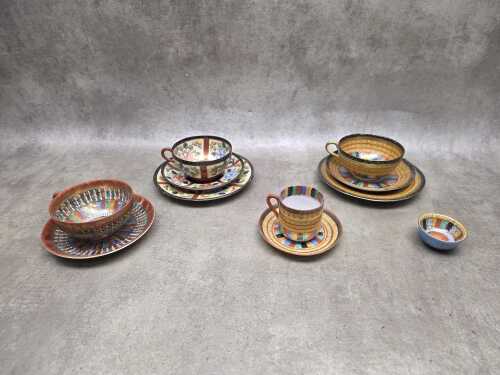 A group of Japanese porcelain including Kutani