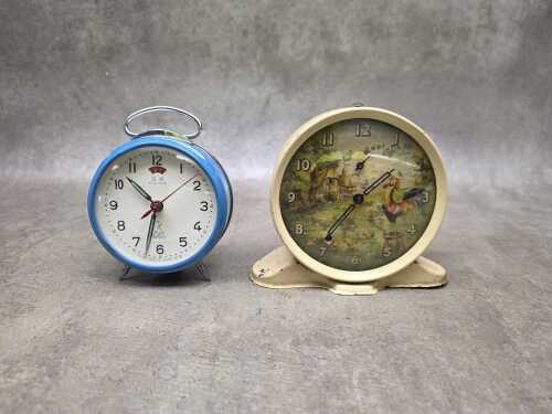 Two alarm clocks