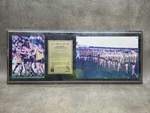 Hawthorn Football Club 'The Great Escape' memorabilia plaque, 290/999