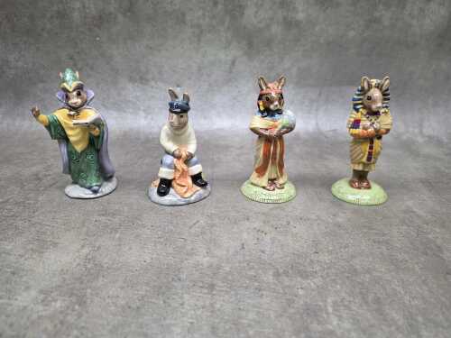 Four Royal Doulton Bunnykins porcelain figures