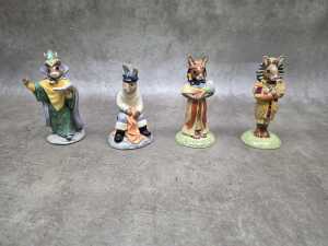 Four Royal Doulton Bunnykins porcelain figures