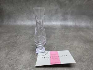 Two Stuart Crystal 'Fuchsia' vases, one boxed - 5