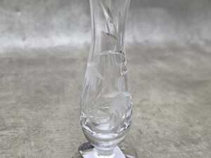 Two Stuart Crystal 'Fuchsia' vases, one boxed - 7