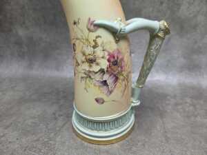 Victorian Royal Worcester porcelain jug, 1896, A/F - 2