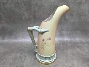 Victorian Royal Worcester porcelain jug, 1896, A/F - 3