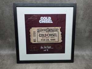Cold Chisel framed 'The Live Tapes' art card