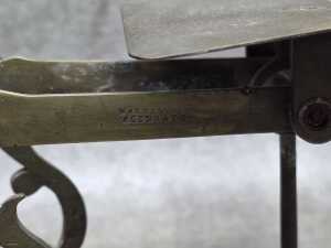 Brass and timber postal scales - 2