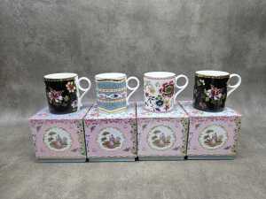 Four Wedgwood Archive Collection porcelain mugs - 2