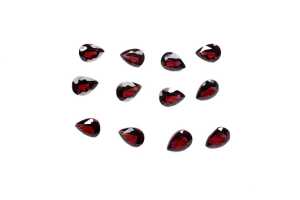Collection of pear cut garnets