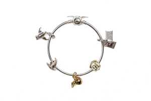 A Harry Potter Pandora charm bangle in sterling silver
