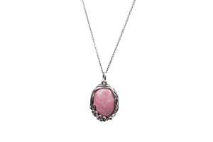 A retired Pandora Wanda's garden rhodonite pendant and necklace