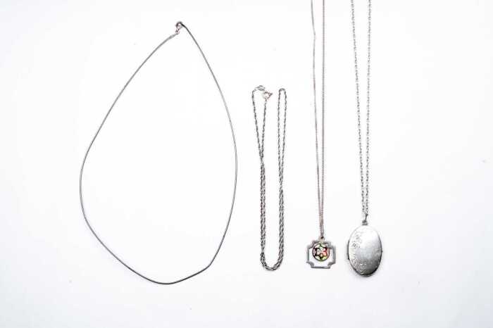Collection of jewellery in sterling silver