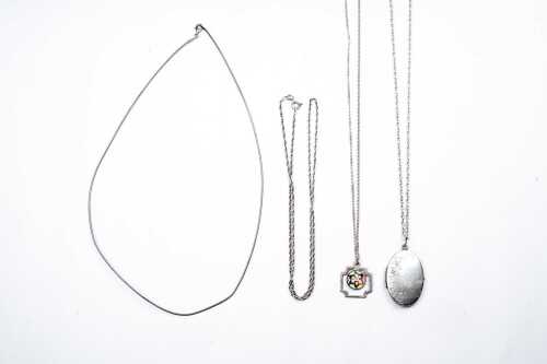 Collection of jewellery in sterling silver