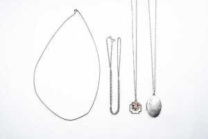 Collection of jewellery in sterling silver