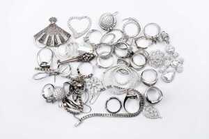 Large collection of scrap silver jewellery