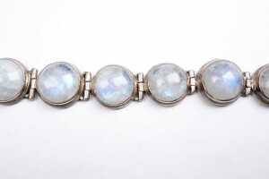 Two silver gemstone bracelets - 2