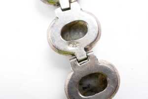 Two silver gemstone bracelets - 4