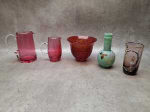 Crystal and glassware, including a Waterford dressing table clock - 3