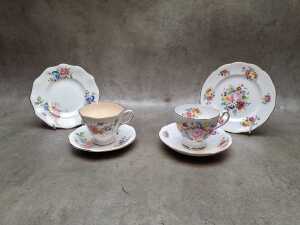 Seven porcelain trios, including Royal Albert - 4