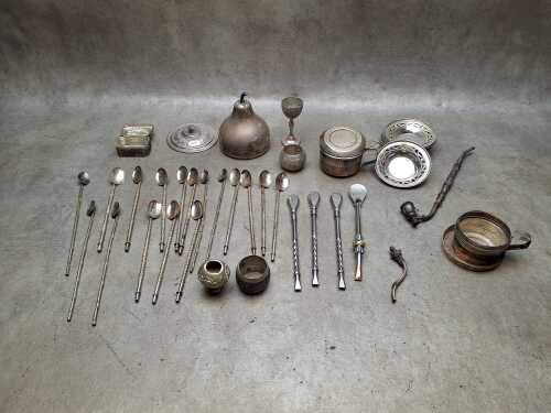 Assorted silver plate and metalware