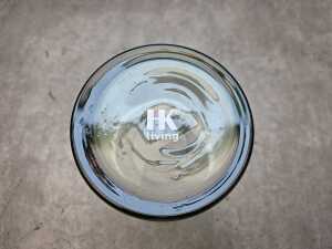 Three decorative art glass vases in various shapes - 4