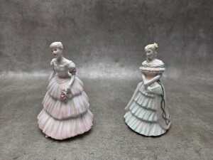 Five Coalport miniature porcelain lady figures - 3