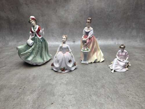 Four porcelain lady figures, mostly Royal Doulton