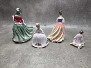 Four porcelain lady figures, mostly Royal Doulton - 2