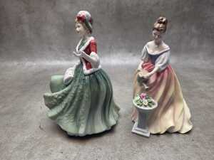 Four porcelain lady figures, mostly Royal Doulton - 5