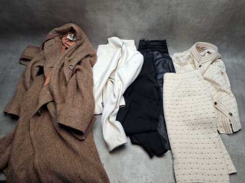 Assorted clothing, including jackets