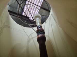 Mahogany standard lamp - 4
