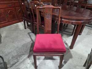 Chinese rosewood seven-piece dining suite - 4
