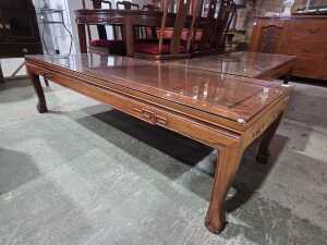 Oriental timber coffee table