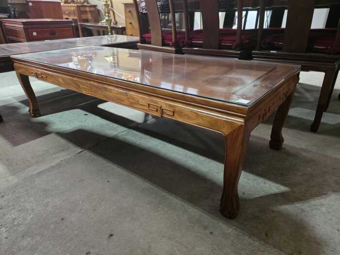 Oriental-style timber coffee table