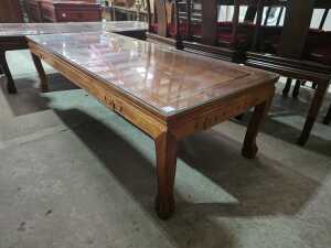 Oriental-style timber coffee table - 2