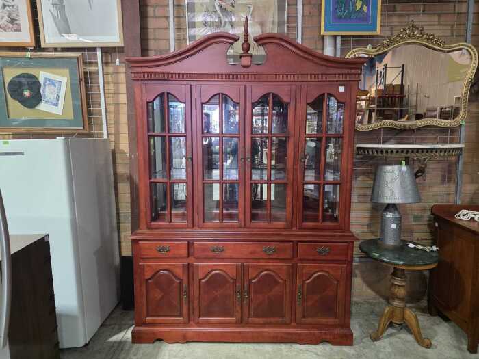 Timber display wall unit