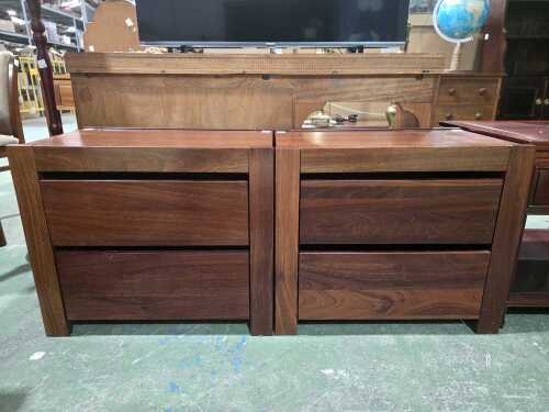 Pair of solid Australian timber bedside tables