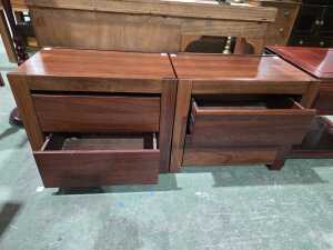 Pair of solid Australian timber bedside tables - 3