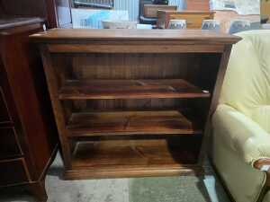 Rustic low-line timber bookcase
