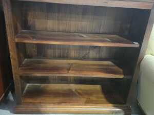 Rustic low-line timber bookcase - 2