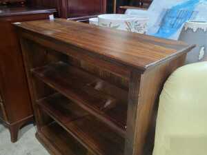 Rustic low-line timber bookcase - 3
