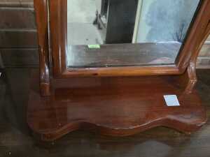 Timber shaving mirror on swivel base - 2